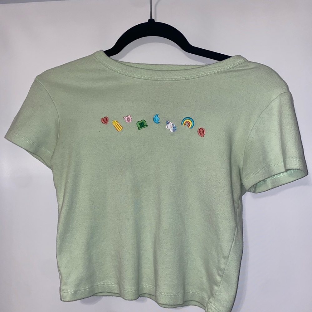 Target Green Crop Top Casual Essential